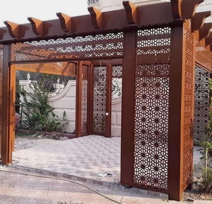 مظلات خشبية للحدائق